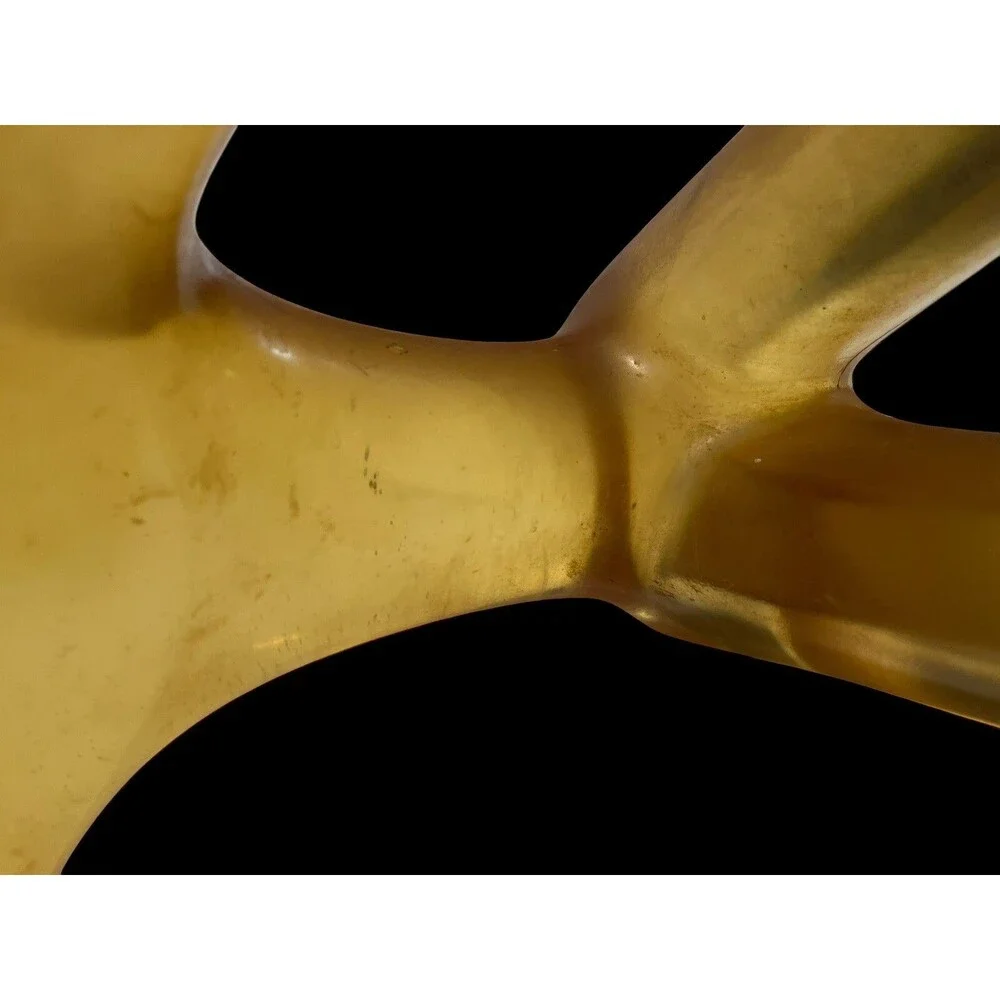 Faceless Lying Down Minimalistic Modern Art StatueYellow Lucite Resin